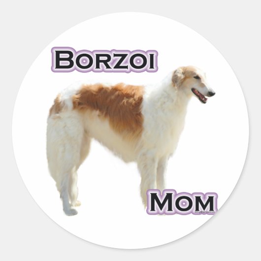 Borzoi Mama 4 - Aufkleber (Vorderseite)