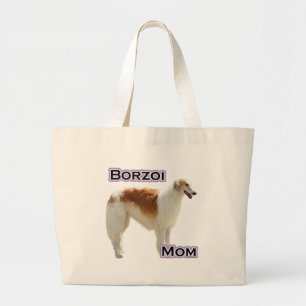 Borzoi-Mama 4 Jumbo Stoffbeutel