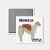 Borzoi Mama 4 - Magnet (Vorderseite/Rückseite)