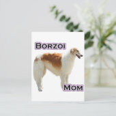 Borzoi-Mama 4 Postkarte (Stehend Vorderseite)