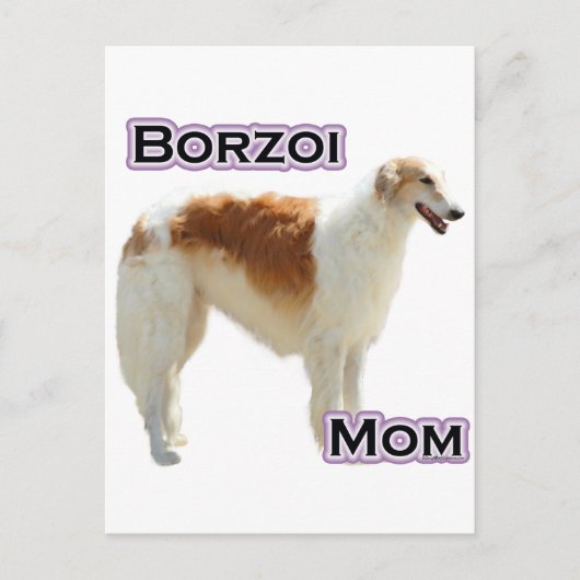 Borzoi-Mama 4 Postkarte (Vorderseite)