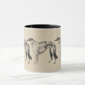 Borzoi Martynow Radierung Tasse (Zentrum)