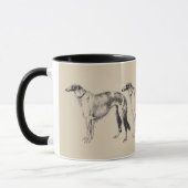 Borzoi Martynow Radierung Tasse (Links)