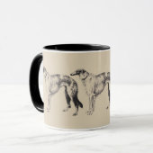 Borzoi Martynow Radierung Tasse (Vorderseite Links)