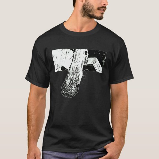 BORZOI MEME LONG NOSE DOG T-Shirt (Vorderseite)