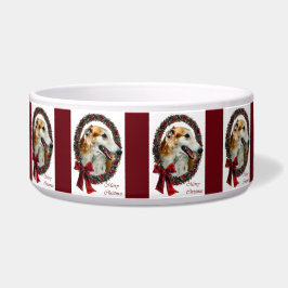 Borzoi Merry Christmas Napf