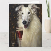 Borzoi-Neujahr Karte (Vorderseite)