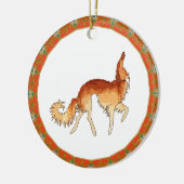 Borzoi-Ornament Keramik Ornament (Links)