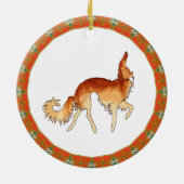 Borzoi-Ornament Keramik Ornament (Hinten)