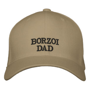 Borzoi Papa bestickte Mütze Baseballkappe