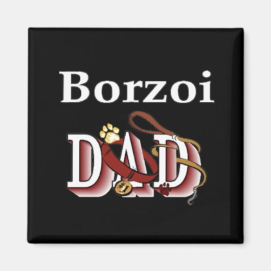 Borzoi Papi Magnet (Vorne)