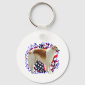 Borzoi Patriot Schlüsselanhänger (Vorderseite)