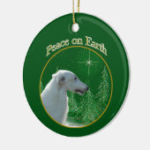 Borzoi Peace Keramik Ornament (Links)