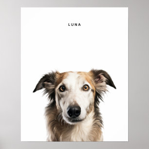 Borzoi Personalisiert Print Poster