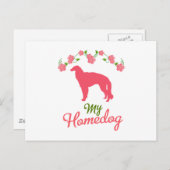 Borzoi Postkarte (Vorne/Hinten)