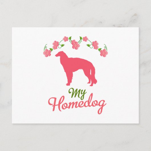 Borzoi Postkarte (Vorderseite)