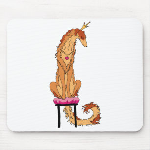 Borzoi Prinzessin Rot und Gold Mousepad