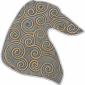 Borzoi Profil Die Ausschneiden Vinyl Sticker (Vorderseite)