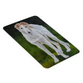 Borzoi Puppy Dog Art Magnet (Rechte Seite)