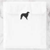 Borzoi Runder Aufkleber (Tasche)
