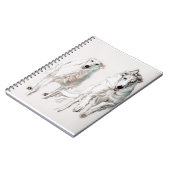 Borzoi Running Russian Wolfhound Dog Art Notebook Notizblock (Linke Seite)