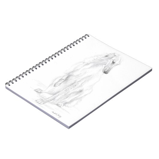 Borzoi Russian Wolfhound Dog Art Notebook Notizblock (Linke Seite)