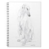 Borzoi Russian Wolfhound Dog Art Notebook Notizblock (Vorderseite)