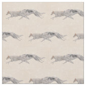 Borzoi Russischer Wolfhound Hund Kunstwerk Stoff (Nahaufnahme)