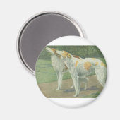 Borzoi (Russischer Wolfhound) Magnet (Vorderseite/Rückseite)