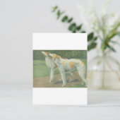 Borzoi (Russischer Wolfhound) Postkarte (Stehend Vorderseite)