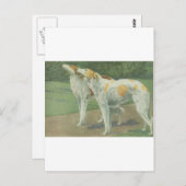 Borzoi (Russischer Wolfhound) Postkarte (Vorne/Hinten)