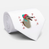 Borzoi Santa Paws Krawatte (Gerollt)