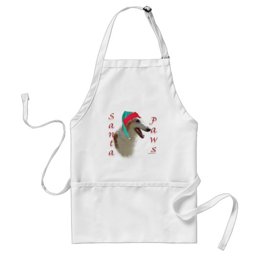 Borzoi Santa Paws Schürze (Vorne)