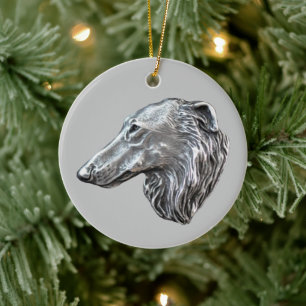 Borzoi-Schmuck Keramik Ornament