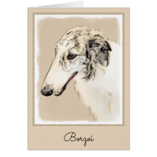 Borzoi (Silber Brindle) Malerei Original Dog Art