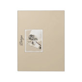 Borzoi (Silber Brindle) Malerei Original Dog Art Notizblock (Rotiert)