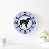 Borzoi-Silhouette Große Wanduhr (Zuhause)