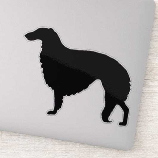 Borzoi Silhouette kundenspezifisch geschnitten Vin Aufkleber (Detail)