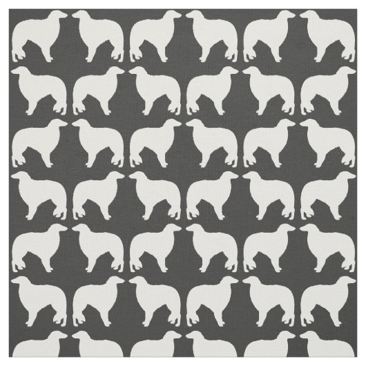 Borzoi-Silhouette-Muster Stoff (Muster)