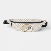 Borzoi Silver Brindle Malerei Wolfhound Dog Art Bauchtasche (Vorderseite)