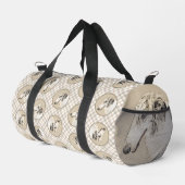 Borzoi Silver Brindle Malerei Wolfhound Dog Art Duffle Bag (Rechte Ecke)