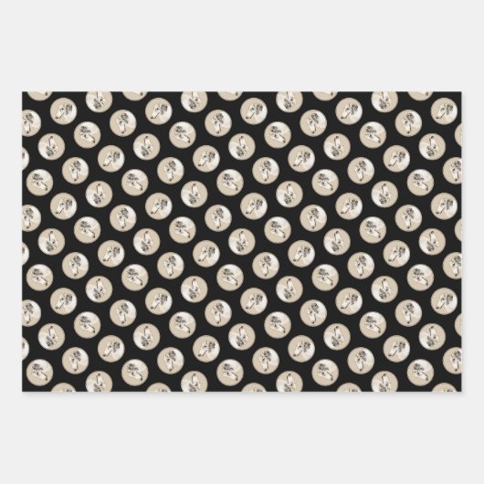 Borzoi Silver Brindle Malerei Wolfhound Dog Art Geschenkpapier Set (Vorderseite 3)