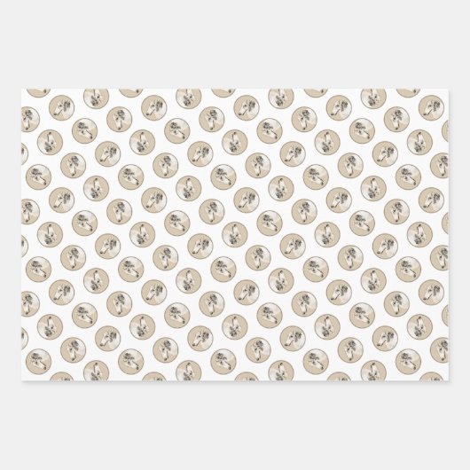 Borzoi Silver Brindle Malerei Wolfhound Dog Art Geschenkpapier Set (Vorderseite 2)