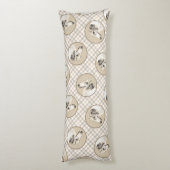 Borzoi Silver Brindle Malerei Wolfhound Dog Art Seitenschläferkissen (Rückseite (Vertikal))