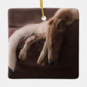 Borzoi Slumber Weihnachtsschmuck (Vorderseite)