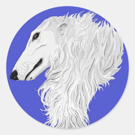 BORZOI STICKER (Vorderseite)