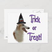 Borzoi Trick Postkarte (Vorne/Hinten)