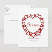 Borzoi True Love Postkarte (Vorne/Hinten)