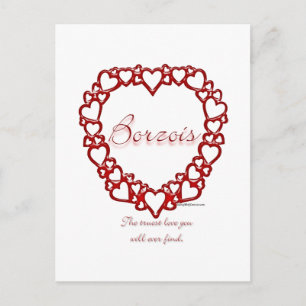 Borzoi True Love Postkarte