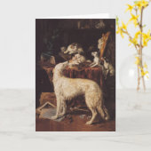 Borzoi-und Katzen-Karte Karte (Gelbe Blume)